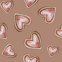 chocolate seamless pattern valentine 