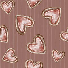 seamless pattern with hearts