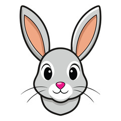 white rabbit with a bow