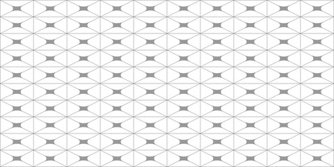 Abstract geometric tile pattern with intricate symmetrical shapes. Abstract background. Gray grid or design element for presentation, architectural, classic design.