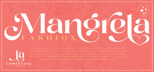Mangrela Elegant, Fashion, Serif, Stylish Display Bold Font alphabet  © Shahabul