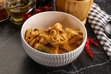 Thai Tom yum soup with chicken