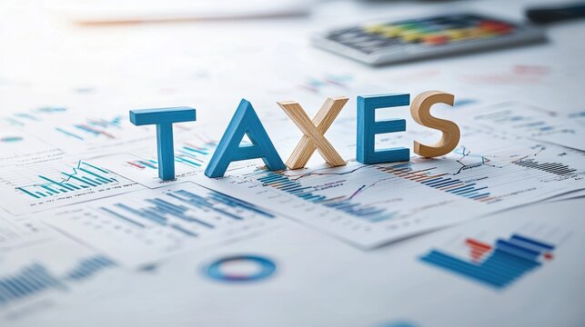 Tax preparation strategies financial planning office infographics professional environment analytical viewpoint