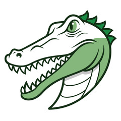 crocodile with a open