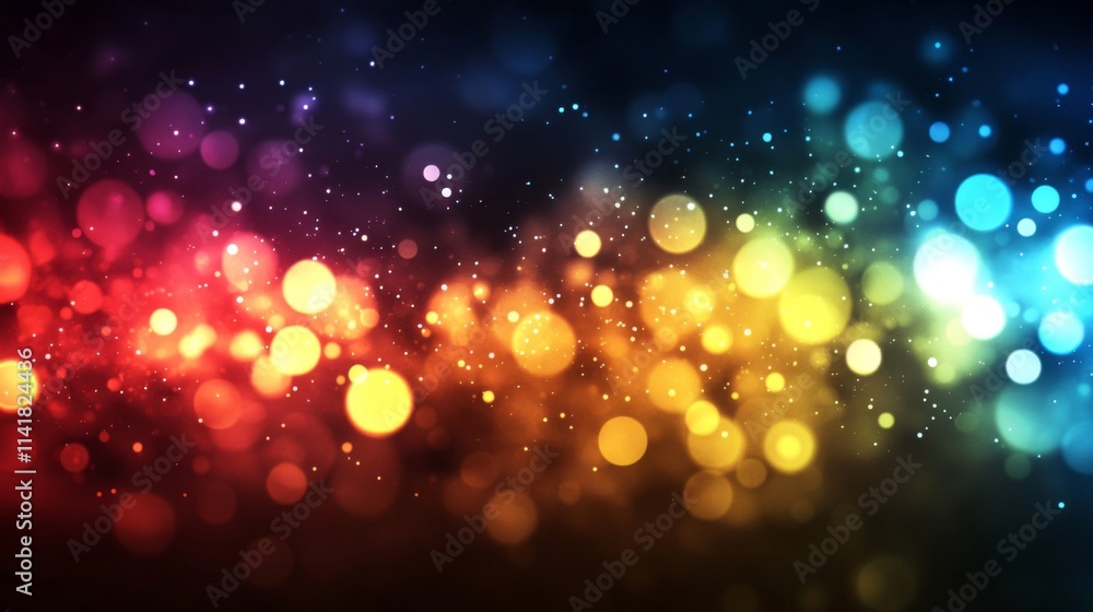 Aufkleber abstract colorful bokeh lights background image