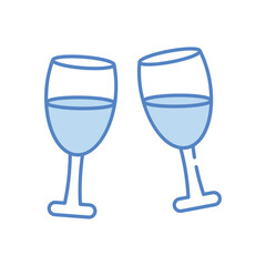 Champagne Glasses vector icon