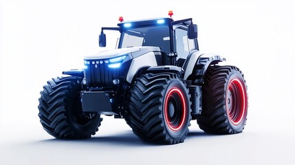 Obraz premium Futuristic Autonomous Tractor Design: Modern Agricultural Technology