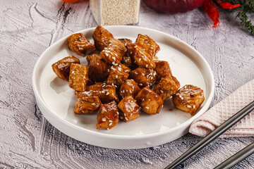 Chicken fillet with soya teriyaki sauce