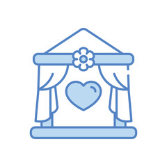 Fototapeta premium Wedding Hall vector icon