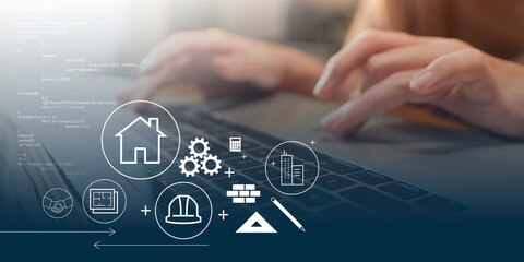 ้home buyers are searching for contractors and engineers to build their dream homes with laptops.