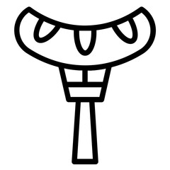 Sausage Meat Food Line Icon