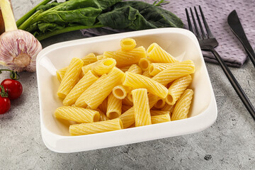 Italian cuisine - cooked pasta tortiglioni