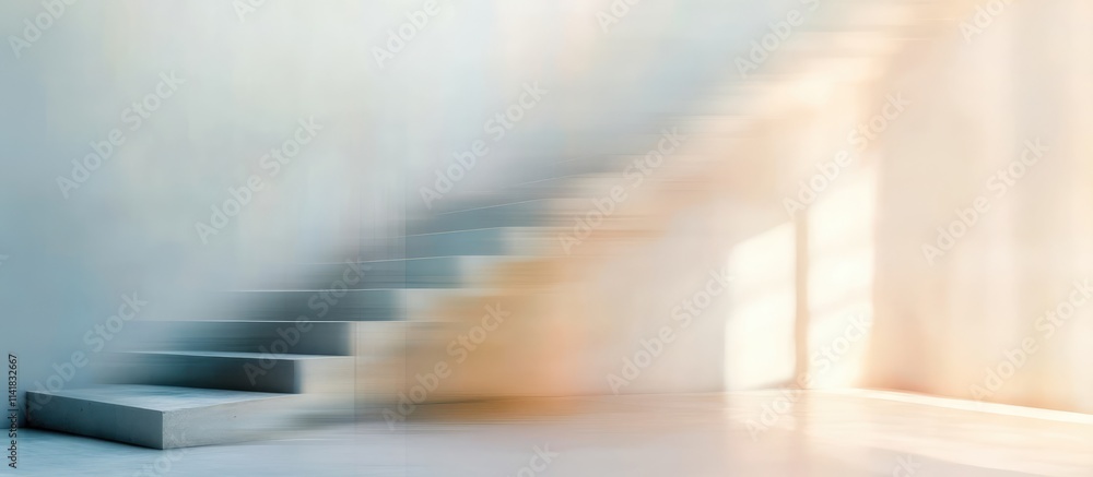 Poster abstract blurred staircase image ideal for backgrounds in architecture and design presentations high