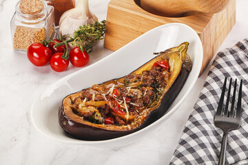 Baked eggplant with minced meat
