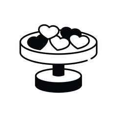 Heart Cookies vector icon