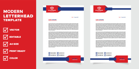 modern stationery letterhead design template
