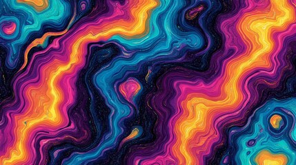 Fototapeta premium Vibrant Swirling Abstract Colorful Marble Pattern Design