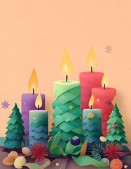 christmas candles and decorations