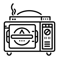 A linear icon of an autoclave sterilizer 