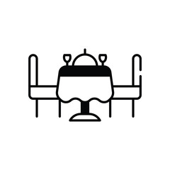 Couple Dinner vector icon
