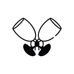 Wedding Toast vector icon