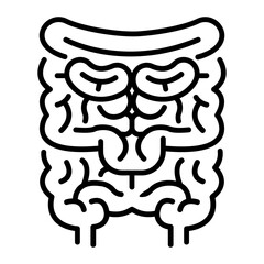 Intestines icon in line style 