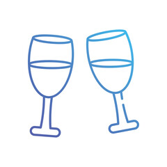 Champagne Glasses vector icon