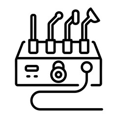 A line icon of frequency machine 