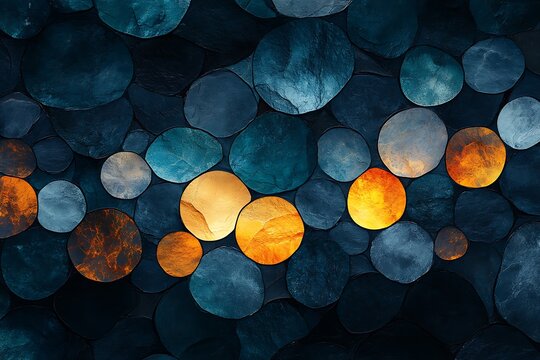 Abstract background with round peeble stones