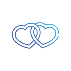 Hearts Intertwined vector icon