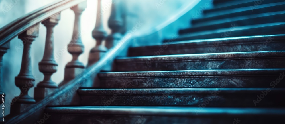 Poster abstract staircase blurred image ideal for backgrounds in architecture and design articles and prese