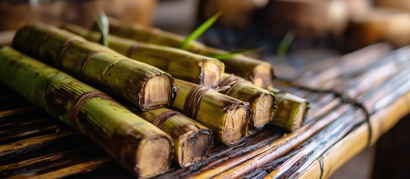 Traditional bamboo rice preparation for festive celebrations showcasing lemang ingredients.