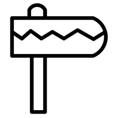 Fototapeta premium Sign Direction Road Line Icon
