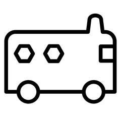 Obraz premium Transportation Bus Road Line Icon