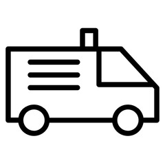 Truck Road Drive Line Icon