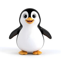 Fototapeta premium Cute and Cheerful Cartoon Penguin Character with Friendly Smile