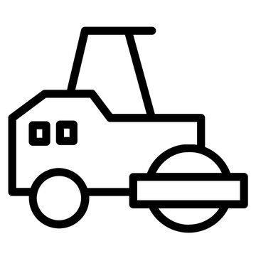 recommend clip art: Road Roller Car Line Icon