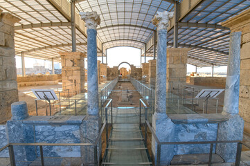 Ruins of the ancient city Laodicea on the Lycus in Denizli, Turkey