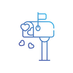 Love Mailbox vector icon