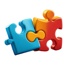 Obraz premium jigsaw puzzle piece isolated on transparent background