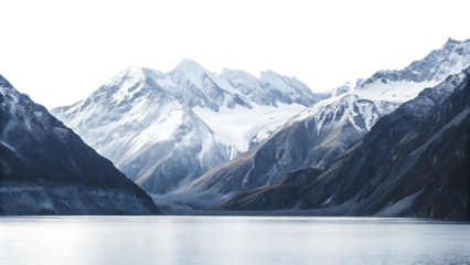 beautiful glacial landscape isolated on a white background PNG.AI GENERATED
