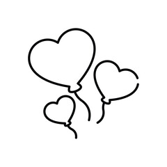 Heart Balloon vector icon