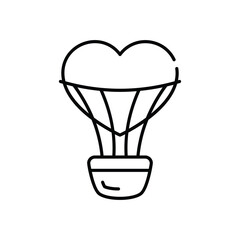 Hot Balloon vector icon