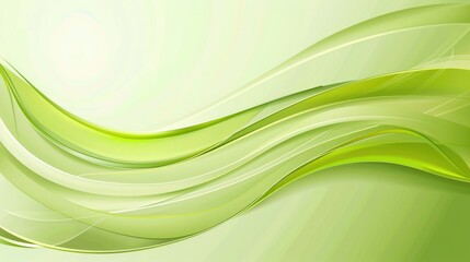 Fototapeta premium A smooth, flowing abstract design in shades of green, evoking a sense of calm and nature.