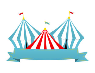circus tent banner © evalinavectors