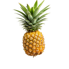 Fototapeta premium Fresh Pineapple flying in the air isolated on transparent background