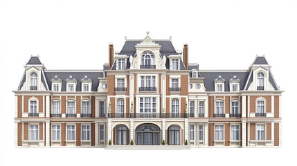 Luxurious boarding school building with grand architecture and sophistication