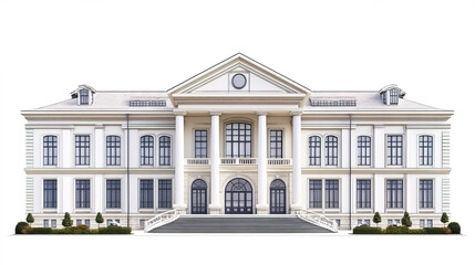 Luxurious boarding school building with grand architecture and sophistication