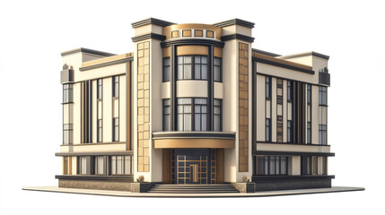 Fototapeta premium luxury Art Deco hotel with 1920s inspired architecture and elegant design