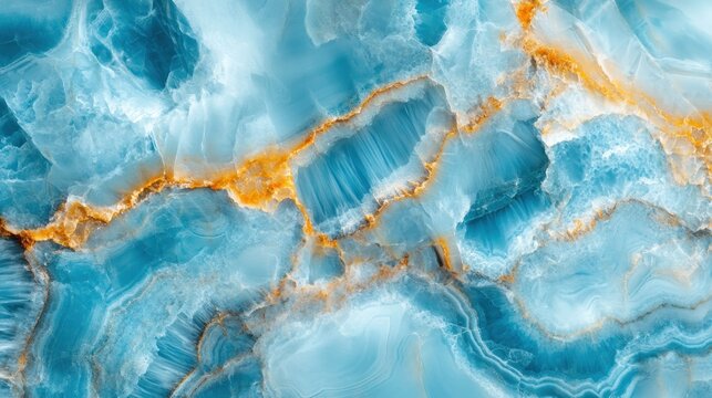 Blue and gold marble texture.